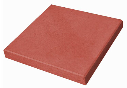 Тротуарная плитка А-строй Квадрат 500x500х80 гладкая красная – 1