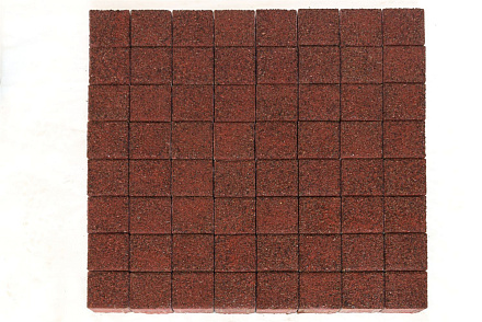 Тротуарная плитка Лувр 100х100х60 гранит красный – 1