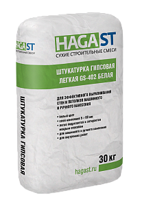 Штукатурка гипсовая легкая HAGAST GS-402 Белая (30 кг) – 1