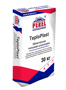 0528 TeploPlas Серая Штукатурка гипсовая облегченная Perel 30 кг – 1