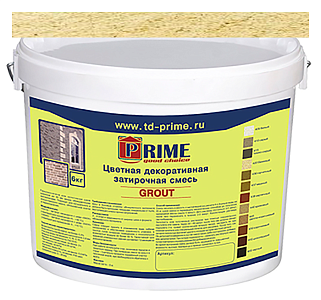 6203 Grout Цветная затирка PRIME, бежевый, 6 кг  – 1