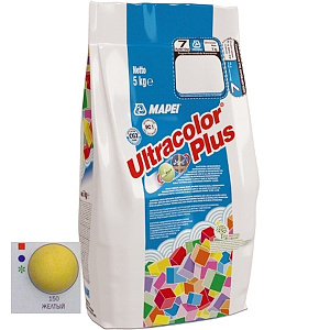 Затирка цементная Mapei Ultracolor Plus №150 желтая 5 кг – 1