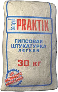 Штукатурка гипсовая легкая Bergauf Praktik 30 кг – 1