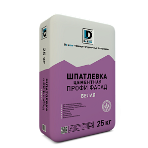 Шпаклевка цементная "ПРОФИ ФАСАД" DE LUXE белая 25 кг – 1