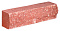 Кирпич гиперпрессованный брусок М-250 красный рустированный ложок  – 1