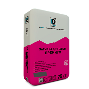 Затирка для межплиточных швов "Премиум" De Luxe графит, 25кг – 1