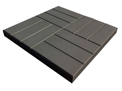 Тротуарная плитка 12 кирпичей 500х500х50 чёрный – 1