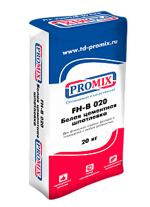 FH-B 020 Белая Шпаклевка цементная PROMIX, 20 кг – 1