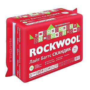 Минераловатная плтита Rockwool Лайт Баттс Скандик 37 кг/м3 800х600х100 мм – 1