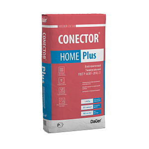 Плиточный клей для керамогранита и декор.камня CONECTOR* HOME PLUS ЗИМА DAUER Универсальный 25 кг – 1