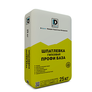 Шпаклевка гипсовая "ПРОФИ БАЗА" DE LUXE белая 25 кг – 1