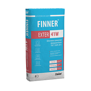 Шпатлевка цементная финишная FINNER EXTER 41 W белая 20 кг – 1