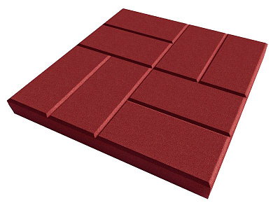 Тротуарная плитка А-строй Квадрат 500x500х70 8 кирпичей красная – 1
