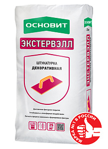 Штукатурка декоративная Основит Экстервэлл OM-2.0 WK Короед, группа оттенков №1, 25 кг  – 1