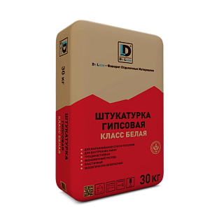 Штукатурка гипсовая  DE LUXE Класс МН белая 30 кг – 1