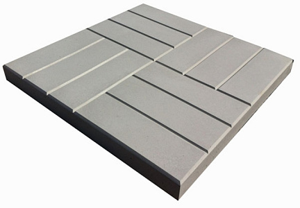 Тротуарная плитка вибролитая 12 кирпичей 500х500х50 серый – 1