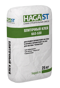 Плиточный клей для керамической плитки, керамогранита и камня HAGAST KAS-530 (25 кг) – 1