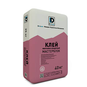 Клей  монтажный для блоков "Мастерблок" DE LUXE 40 кг – 1