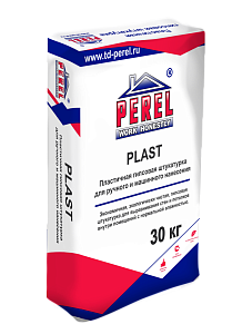 0521  PLASTER Серая Штукатурка гипсовая, трещиноустойчивая Perel 30 кг – 1