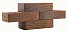 Кирпич облицовочный баварская кладка одинарный риф М-150  Браер – 10
