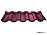 Металлочерепица Ruukki Adamante RR 798 wine red Pural Matt 0,5 мм – 1